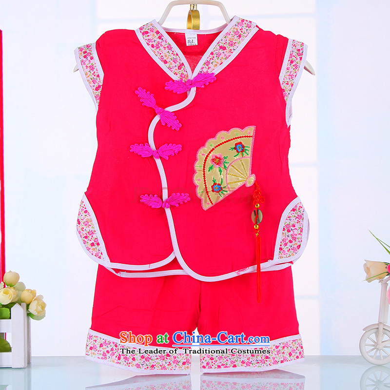 Summer 2015 new girls Tang Dynasty Package your baby clothes summer gown Chinese children for summer 4511 rose 73