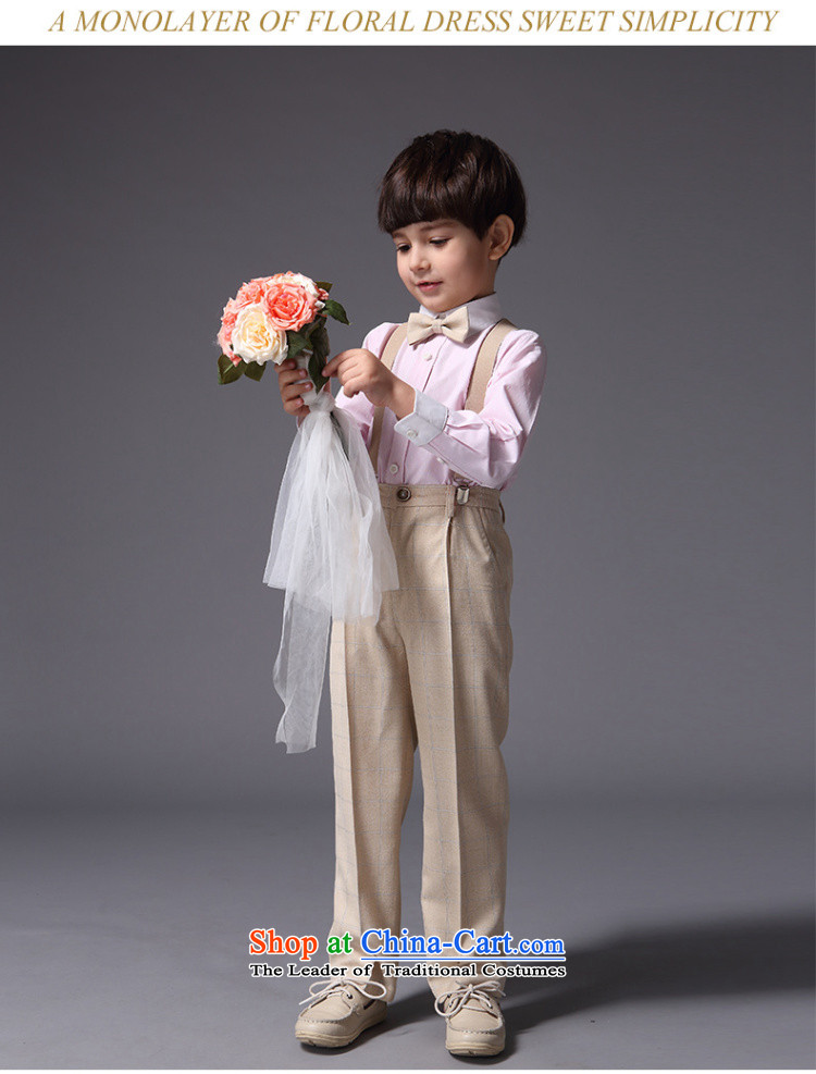 Eyas children back long-sleeved dress suit kit boy Korean Flower Girls clothing under the auspices of the spring and summer wedding performances apricot color grid 4 piece 150 pictures, prices, brand platters! The elections are supplied in the national character of distribution, so action, buy now enjoy more preferential! As soon as possible.