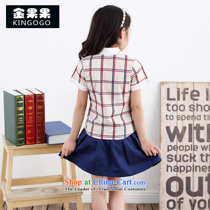 Children's Wear summer school uniform students men and women 2015 new boys and girls kit for children serving 61 performances in Seoul, 160, 11008 white, Kim jelly shopping on the Internet has been pressed.