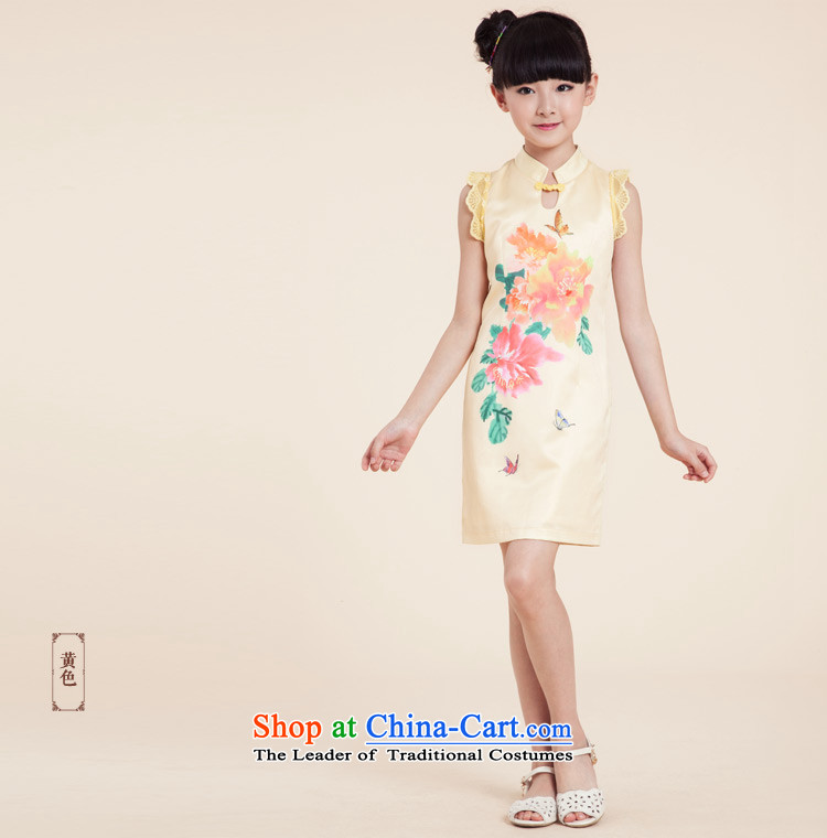 The Burkina found new children's wear children 2015 qipao girls cheongsam dress short-sleeved CUHK child Tang dynasty China wind summer yellow 160 pictures, prices, brand platters! The elections are supplied in the national character of distribution, so action, buy now enjoy more preferential! As soon as possible.
