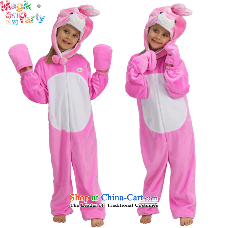 Fantasy to celebrate Children's Day to send girls costumes dance Dress Photography services parent-child replacing kindergarten show rabbit with pink dress animal 135cm9-10 code