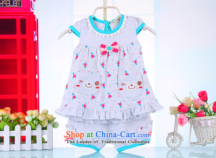 Children's wear girls short-sleeve kit summer infant summer clothing Children Summer Children aged 0-1 2-3 female babies summer 4,442 Gray Photo 100cm, prices, brand platters! The elections are supplied in the national character of distribution, so action, buy now enjoy more preferential! As soon as possible.