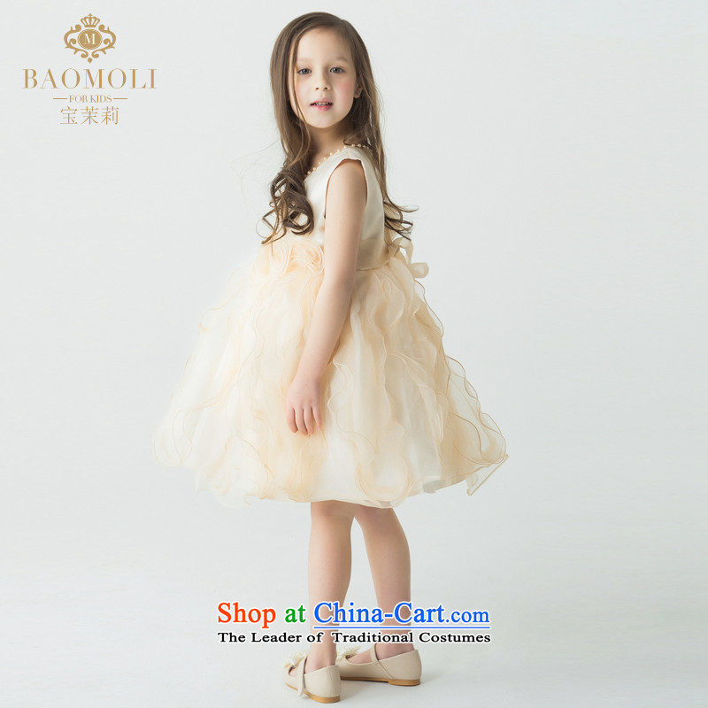 Po Jasmine children 61 show services your baby dress will dress skirt princess skirt girls autumn and winter dinner dress champagne color custom size - 5 Day Shipping, the Jasmine (BAOMOLI) , , , shopping on the Internet