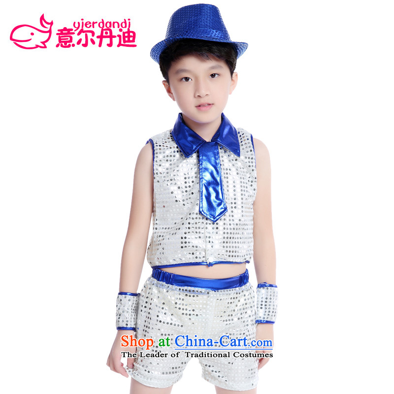 To celebrate Children's dandi for boys and girls will match jazz dance modern dance model stage show green clothing handsome girl yellow 150, intended gourdain yierdandi () , , , shopping on the Internet