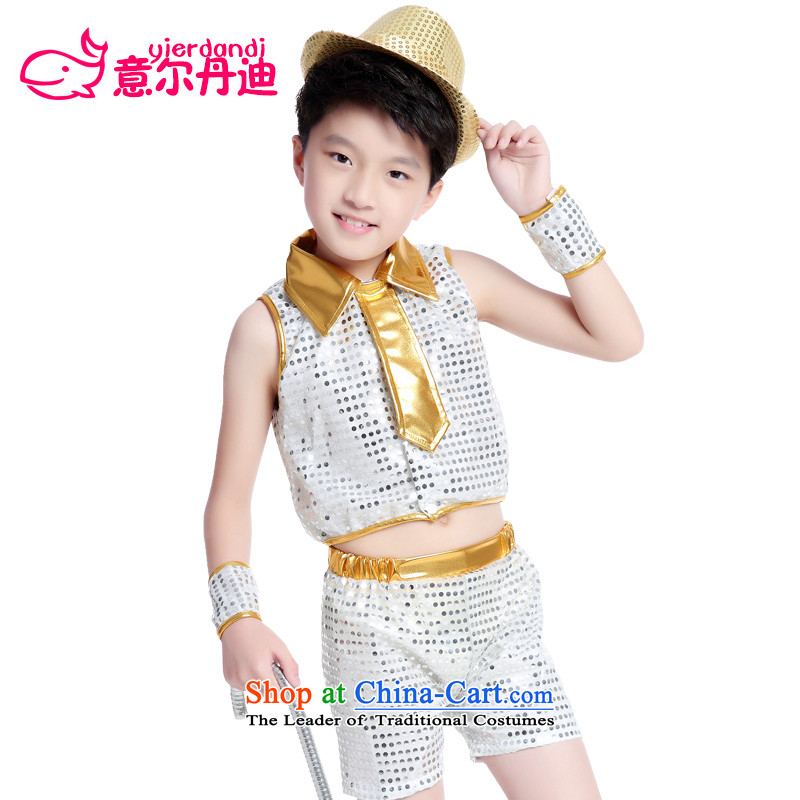 To celebrate Children's dandi for boys and girls will match jazz dance modern dance model stage show green clothing handsome girl yellow 150, intended gourdain yierdandi () , , , shopping on the Internet
