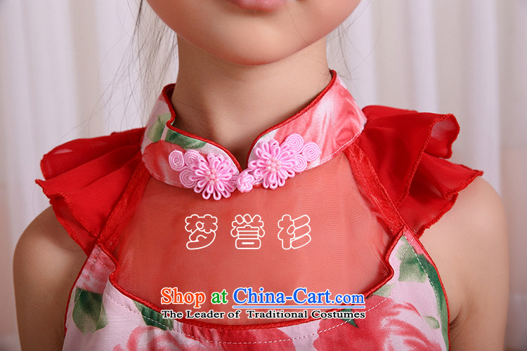 Goodwill Visit to the Netherlands Children Tang dynasty princess girls cheongsam dress guzheng show the gift of spring and summer clothing autumn New China wind national red baby chiffon dresses gifts red 120-130cm13 code picture, prices, brand platters! The elections are supplied in the national character of distribution, so action, buy now enjoy more preferential! As soon as possible.
