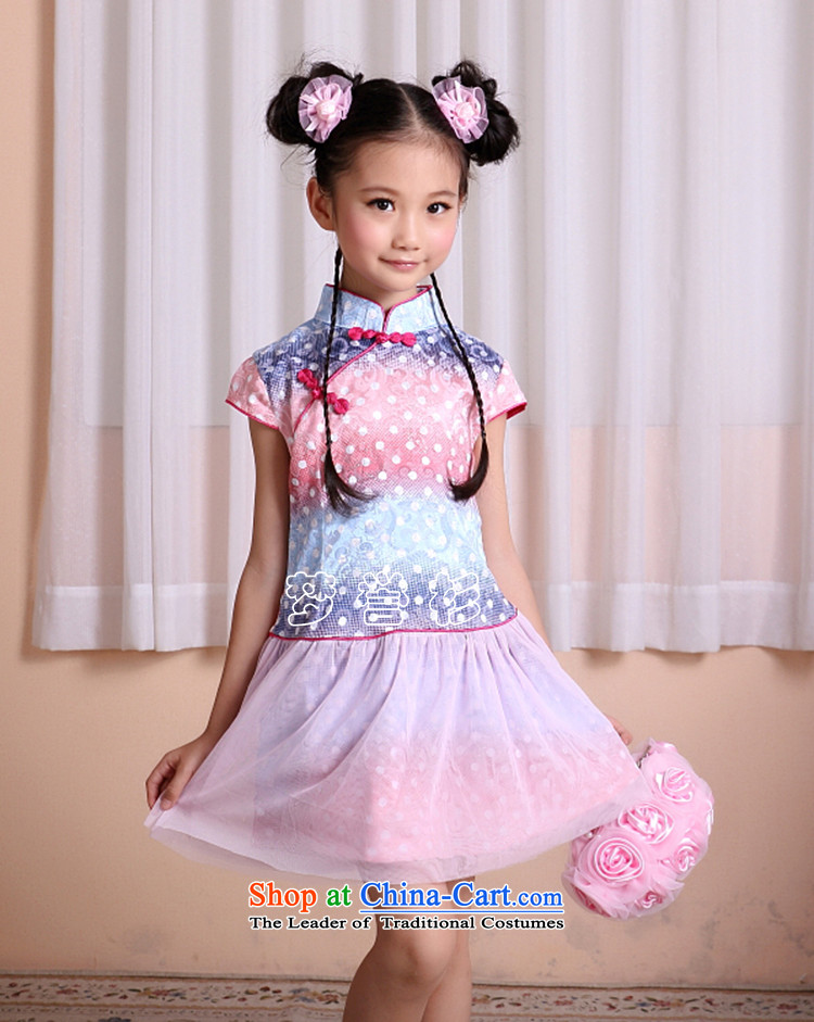 Goodwill Visit to the Netherlands baby girl child care Tang dynasty princess skirt the interpolator cheongsam dress uniform dress guzheng performances showing the load spring and summer clothing New China wind fresh cuhk children's wear blue gradient 120-130CMXXL code picture, prices, brand platters! The elections are supplied in the national character of distribution, so action, buy now enjoy more preferential! As soon as possible.