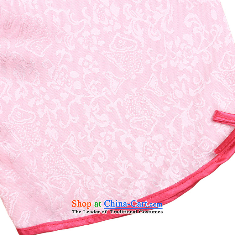 The new Child Tang dynasty female babies summer age sleeveless + shorts pure cotton dress small children's wear birthday 4809 pink 110cm, pictures, prices, brand platters! The elections are supplied in the national character of distribution, so action, buy now enjoy more preferential! As soon as possible.