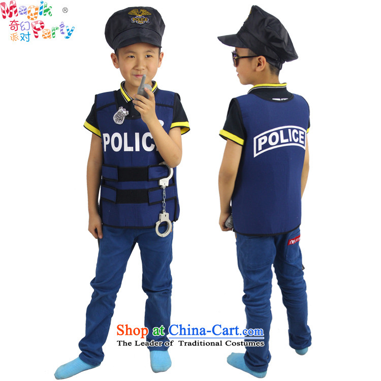 Fantasy to celebrate Children's Day to send the boy son birthday gift costumes Dress Photography parent-child services children police uniform police vest police vest (the hat to props) code (elastic band height adjust 100-140cm picture, prices, brand platters! The elections are supplied in the national character of distribution, so action, buy now enjoy more preferential! As soon as possible.