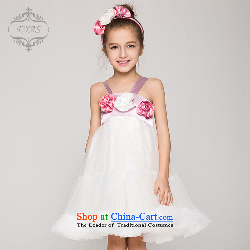 61. Girls white dress children wedding dress Show Services Princess bon bon skirt Flower Girls slips dress white 150,EYAS,,, shopping on the Internet