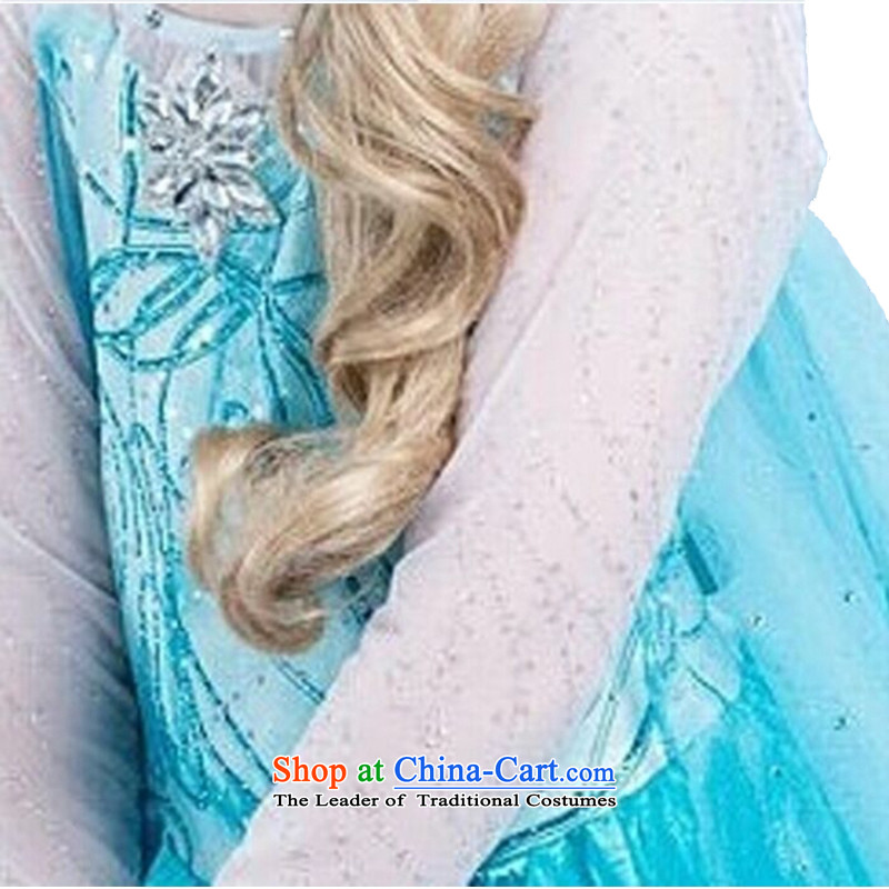 Adjustable leather case package princess skirt queen skirt children's entertainment 140cm, blue leather-dress package has been pressed shopping on the Internet