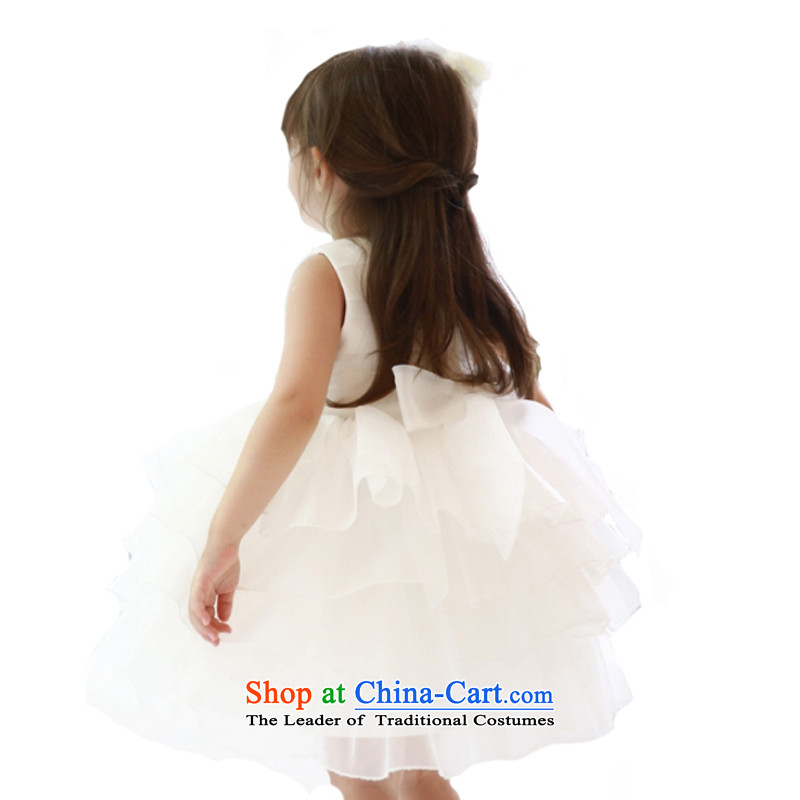 Adjustable leather case package children wedding dress Princess Flower Girls will dress Flower Girls wedding photography services white 140cm, child-leather case package has been pressed shopping on the Internet