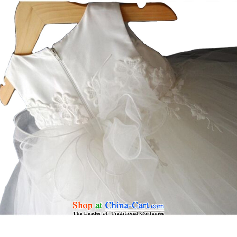 Adjustable leather case package children wedding dress Princess Flower Girls will dress Flower Girls wedding dresses flower girl babies skirt white leather package has been pressed to 140cm, shopping on the Internet