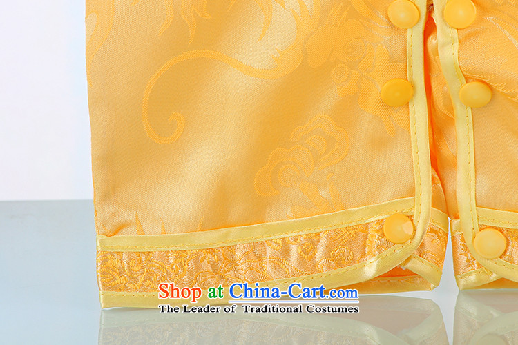 Tang Dynasty infant male baby Tang dynasty, Yi-yi summer short-sleeved full moon 100 days 100 4012 66 pictures dress yellow, prices, brand platters! The elections are supplied in the national character of distribution, so action, buy now enjoy more preferential! As soon as possible.