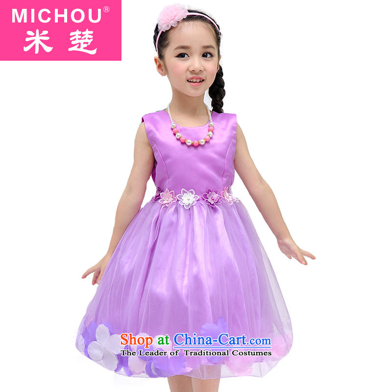 M Chor Children Summer 2015 new girls princess skirt dresses Korean Children Dance skirts skirt pink flower petals 120-130 meters Chor (MICHOU) , , , shopping on the Internet