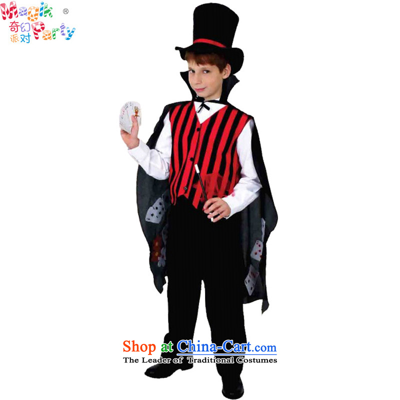 Fantasy to celebrate Children's Day to send the boy costumes masquerade costumes CHILD PHOTOGRAPHY Services Role Play magician costumes 125cm7-8 magician code of small fantasy party (magikparty) , , , shopping on the Internet