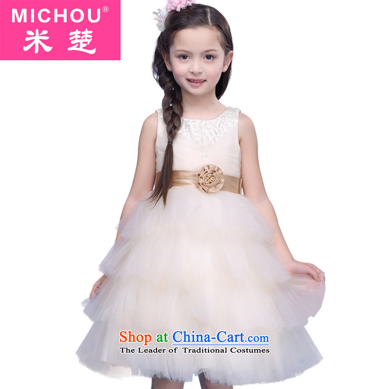 M 2015 Summer Chor new girls dresses princess skirt Korean children's apparel skirts dress cake skirt Kim nude 160