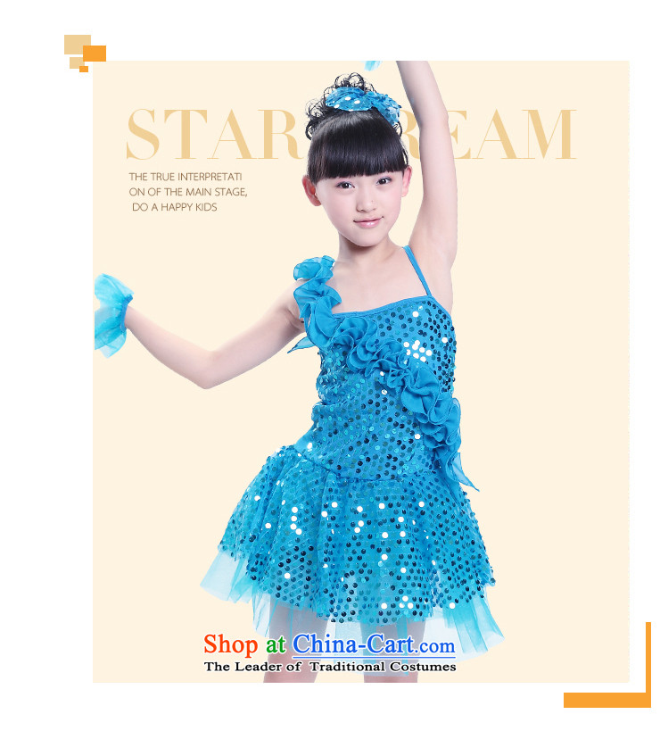 Children costumes girls show apparel princess skirt dress children on chip Modern Dance Dance service unilateralism skirt early childhood fungus blue 120 pictures, prices, brand platters! The elections are supplied in the national character of distribution, so action, buy now enjoy more preferential! As soon as possible.