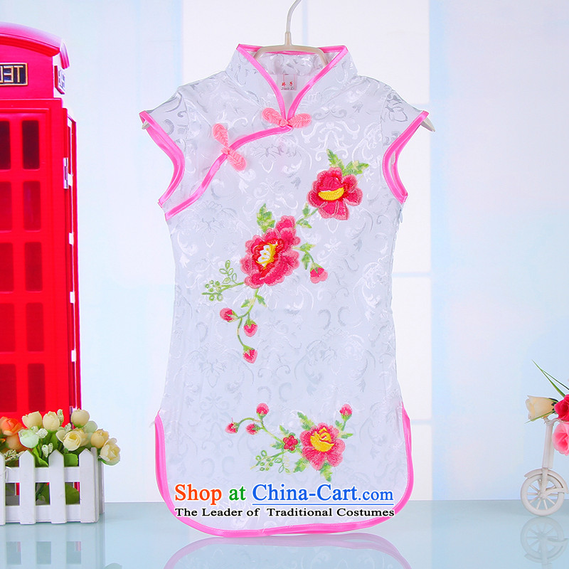 The girl child cheongsam dress your baby princess classic collar for summer children cheongsam dress cuhk child dresses 4522 140 small and a lot of Pink (xiaotuduoduo) , , , shopping on the Internet