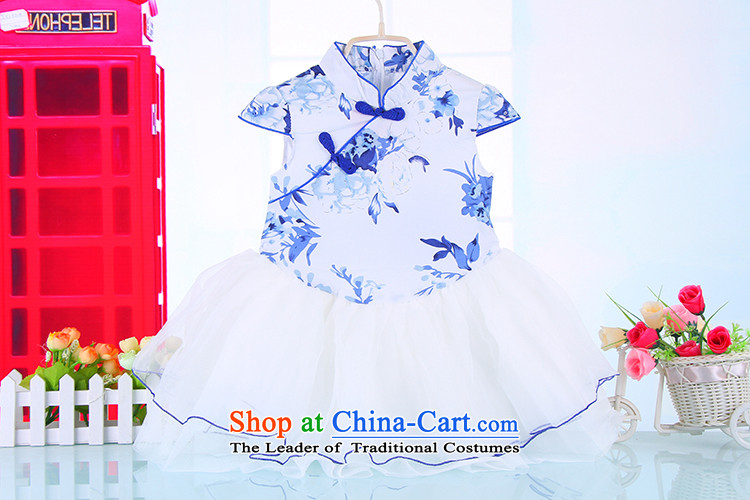 Children's Wear 2015 Summer girls dresses Korean new short-sleeved shirts children girls porcelain princess dress 4013 Blue 110 pictures, prices, brand platters! The elections are supplied in the national character of distribution, so action, buy now enjoy more preferential! As soon as possible.