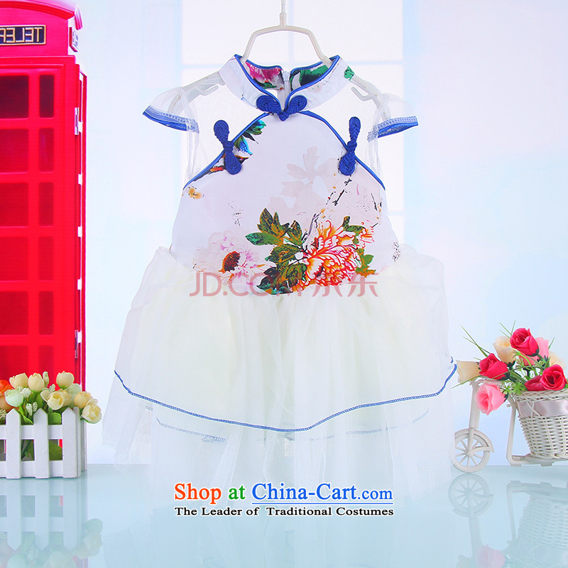 Manually girls Tang Gown skirt baby Tang Dynasty Chinese children will dress qipao spring and summer parent-child qipao custom blue 110, a point of 449.6 and shopping on the Internet has been pressed.