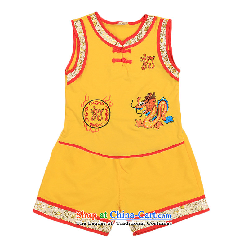 2015 new children's wear on infant and young child summer newborn baby Sleeveless Men's Shorts two kits of children's wear under the Tang Dynasty Package 4807 Yellow 90cm, Bunnies Dodo xiaotuduoduo) , , , shopping on the Internet