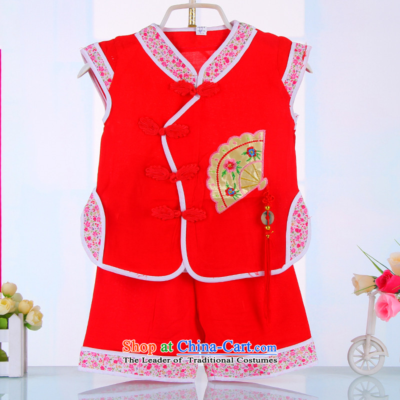 The boys and girls of pure cotton summer rainy summer package your baby min silk dress infant children's wear Tang dynasty  4511 years of 0-123 half red 90CM, Bunnies Dodo xiaotuduoduo) , , , shopping on the Internet