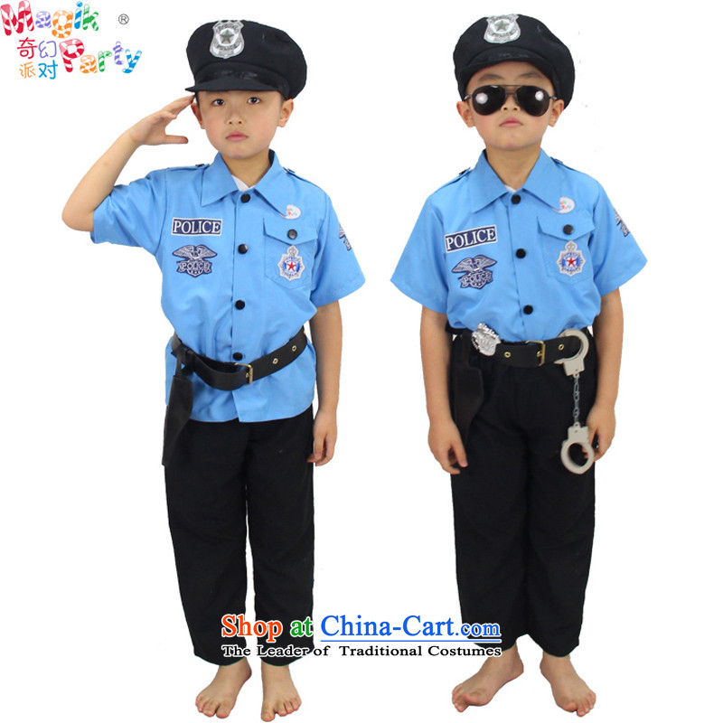 Fantasy party in celebration of the boy costumes photography services parental game services birthday gift boy children uniform police uniform police services - props , a code 105cm3-4 party (magikparty) , , , shopping on the Internet