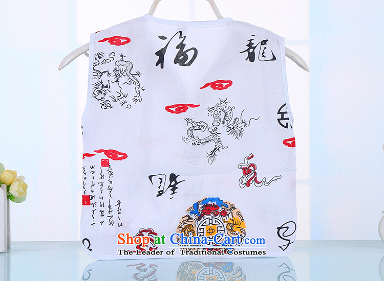 Summer Children's Wear Dragon China wind boy children summer sleeveless shorts cotton linen Tang Dynasty Package your baby Tang dynasty 4517 White 90CM photo, prices, brand platters! The elections are supplied in the national character of distribution, so action, buy now enjoy more preferential! As soon as possible.