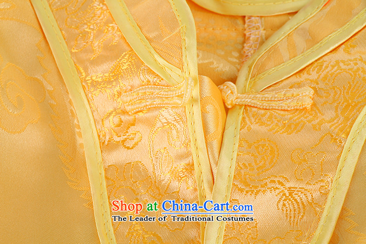 Tang Dynasty boy children summer-yi girls under the age of your baby dress soft satin infant summer clothing to climb to the 1-year-old  4012 Yellow 73CM picture, prices, brand platters! The elections are supplied in the national character of distribution, so action, buy now enjoy more preferential! As soon as possible.