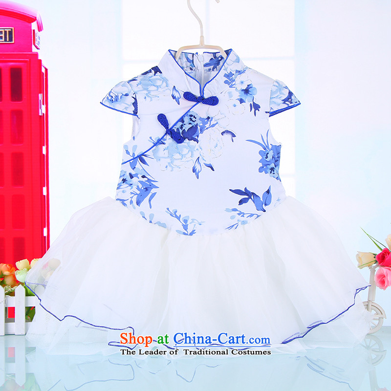 15 Summer New China wind cuhk children's wear skirts princess baby porcelain dresses girls 61 performances Services  4013 Blue 110 Bunnies Dodo xiaotuduoduo) , , , shopping on the Internet