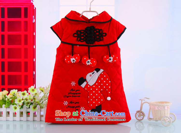 Winter clothes girls New Year concert services thick cotton dress qipao folder child baby warm Tang Gown robe  5400 Red 110 pictures, prices, brand platters! The elections are supplied in the national character of distribution, so action, buy now enjoy more preferential! As soon as possible.