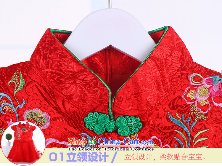 The girl child qipao BABY CHILDREN Tang dynasty princess skirt guzheng show red dress 130 pictures, prices, brand platters! The elections are supplied in the national character of distribution, so action, buy now enjoy more preferential! As soon as possible.