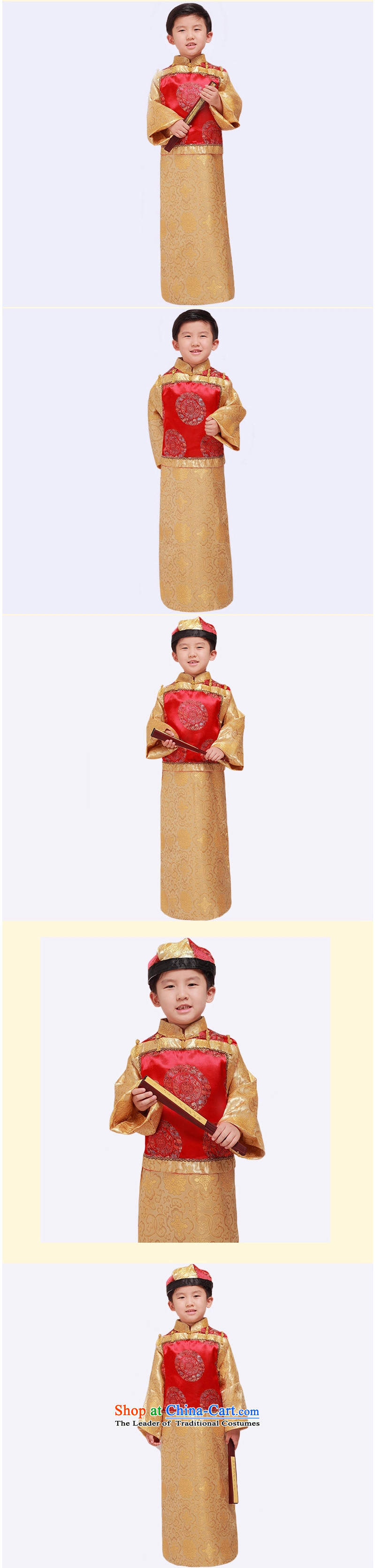 Adjustable leather case package children costume Bailey little master services of services and service in the Qing dynasty fashion photography costumes will ancient Yellow 150cm photo, prices, brand platters! The elections are supplied in the national character of distribution, so action, buy now enjoy more preferential! As soon as possible.