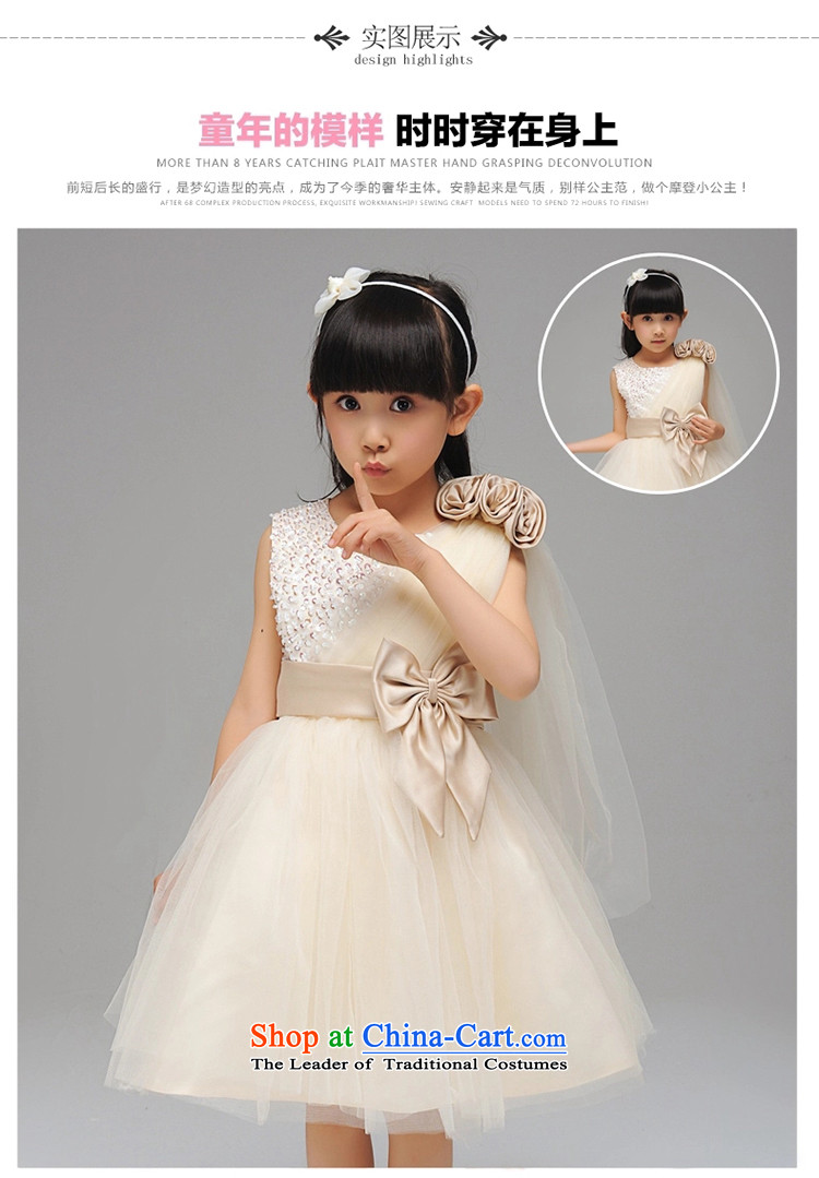 Children temperament single Beveled Shoulder girls dresses Korean version manually staple Pearl Flower Girls dress princess' skirts apricot 140 pictures, prices, brand platters! The elections are supplied in the national character of distribution, so action, buy now enjoy more preferential! As soon as possible.