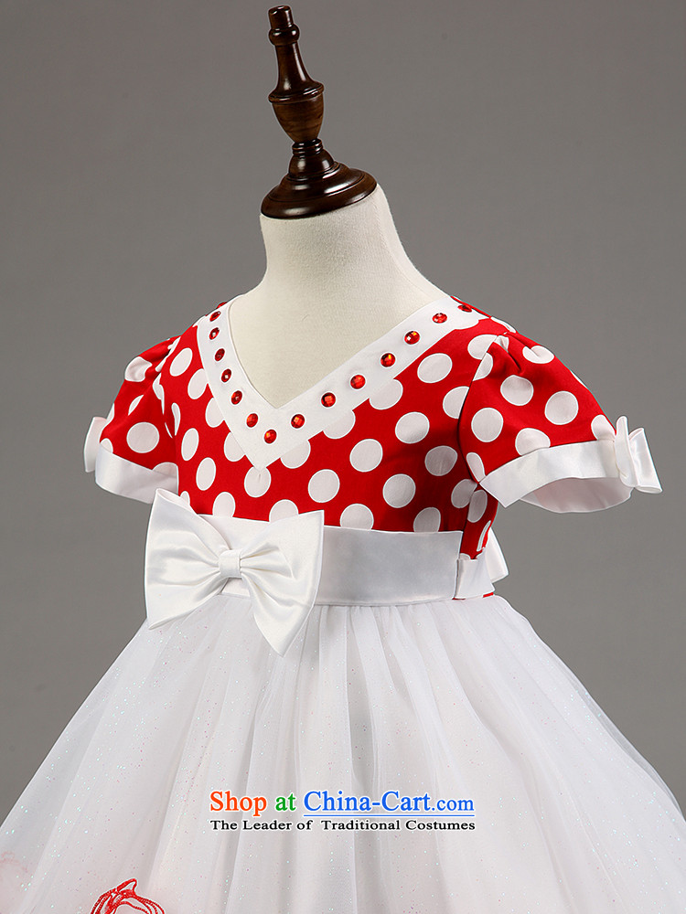 Korean Children Summer chiffon wave point bow tie dress princess skirt girls Short Sleeve V-Neck performances dresses red 140 pictures, prices, brand platters! The elections are supplied in the national character of distribution, so action, buy now enjoy more preferential! As soon as possible.