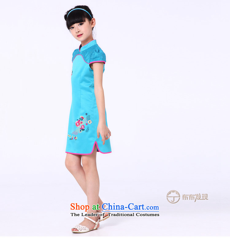 The Burkina found new children's wear 2015 girls qipao stitching embroidery cheongsam dress CUHK girls children Tang Xia) 32505088 Load Blue 140 yards picture, prices, brand platters! The elections are supplied in the national character of distribution, so action, buy now enjoy more preferential! As soon as possible.