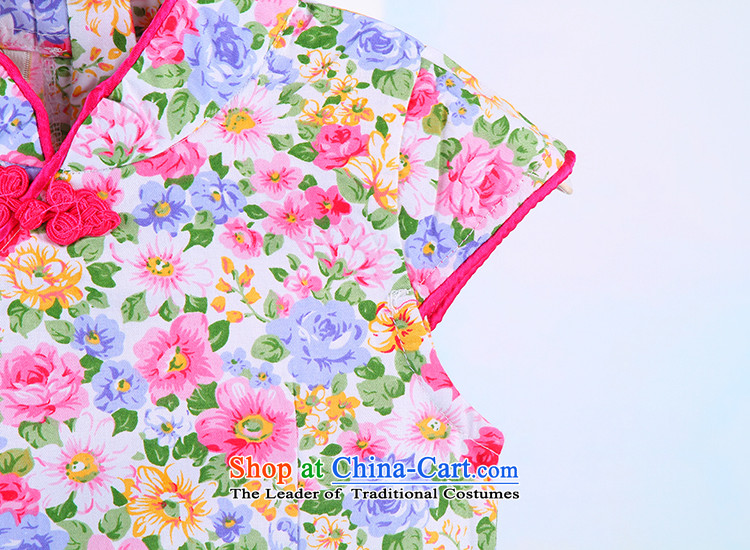 2015 Summer Children qipao pure cotton girls classical pieces skirts baby Tang dynasty festivals will dress pink 120 pictures, prices, brand platters! The elections are supplied in the national character of distribution, so action, buy now enjoy more preferential! As soon as possible.