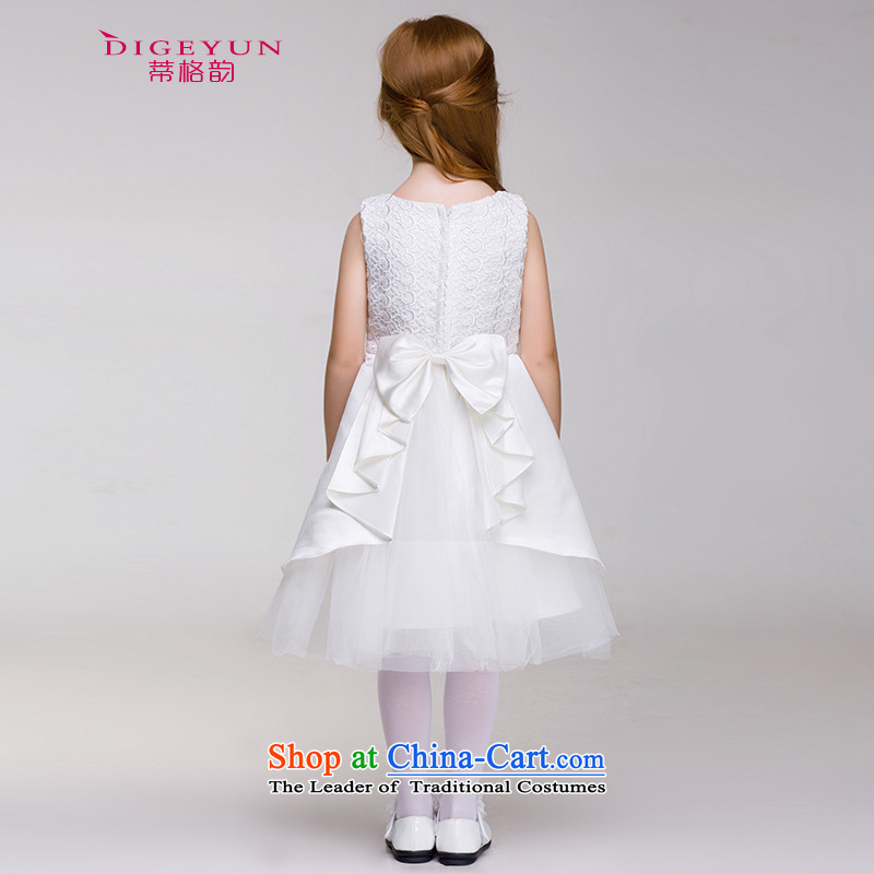 The following children dress lace on drill dress skirt girls white wedding dress skirt Flower Girls Princess skirt the TPLF 150, white summer (DIGEYUN) , , , shopping on the Internet