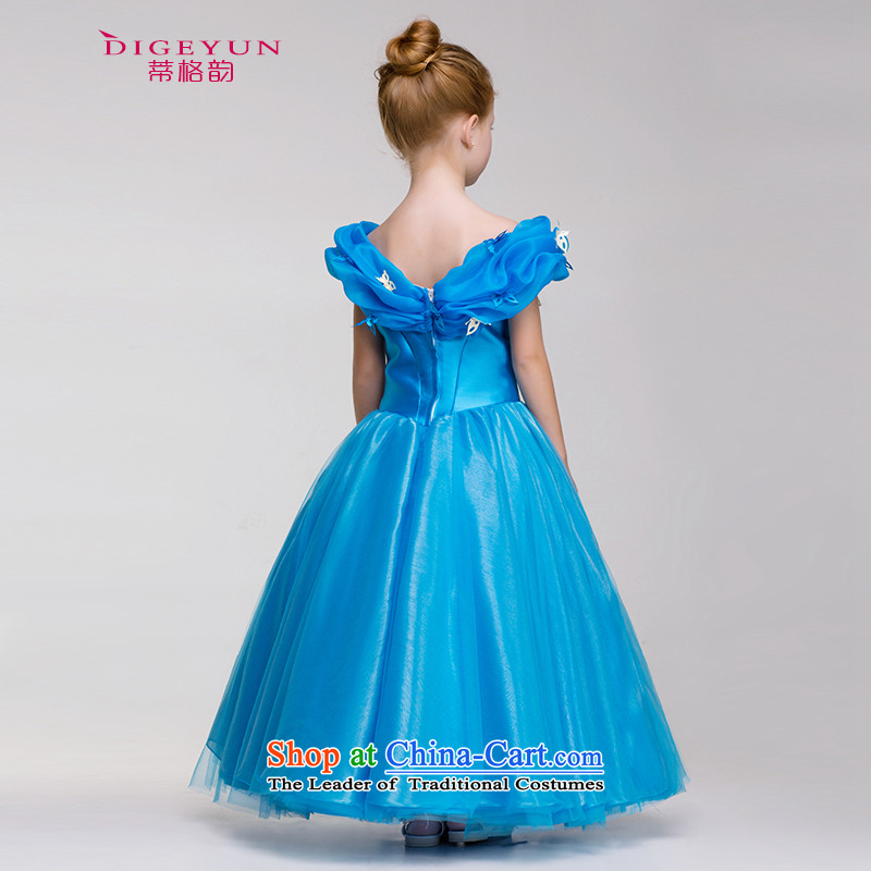 The following girls dress Cinderella Princess skirt flower girl children 61 will bon bon skirt the TPLF 120 blue summer (DIGEYUN) , , , shopping on the Internet
