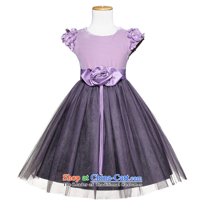 Love of Ko Yo children dress skirt princess skirt girls Flower Girls Wedding Dress Flower Girls dresses purple (not included) 140 love of the gloves Ko Yo (I natural angel shopping on the Internet has been pressed.