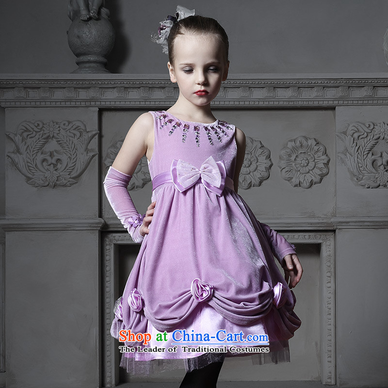 Love Of The New Ko Yo Girl Princess skirt dress skirt children bon bon skirt upscale velvet violet gloves _NO_ 140