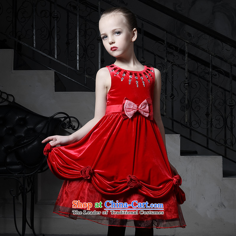 Love of Ko Yo Girl children dress skirt princess skirt Flower Girls dress dresses dance wearing red130