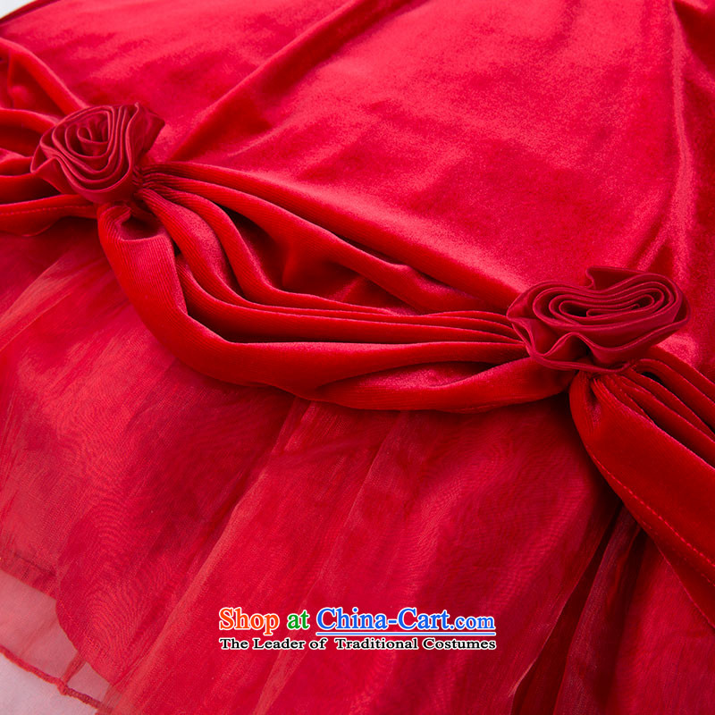 Love of Ko Yo Girl children dress skirt princess skirt Flower Girls dress dresses costumes dance red 120-130 love of Ko Yo (I natural angel shopping on the Internet has been pressed.
