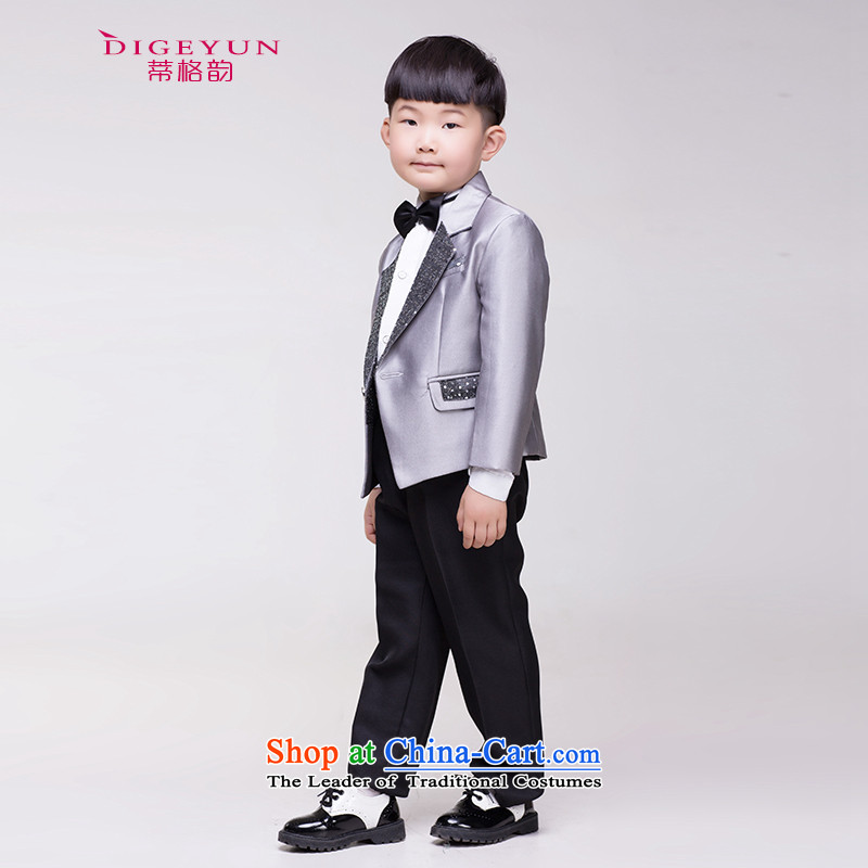 The following children dress school costumes and packaged Flower Girls moderator show services of 150, silver gray (DIGEYUN) , , , shopping on the Internet