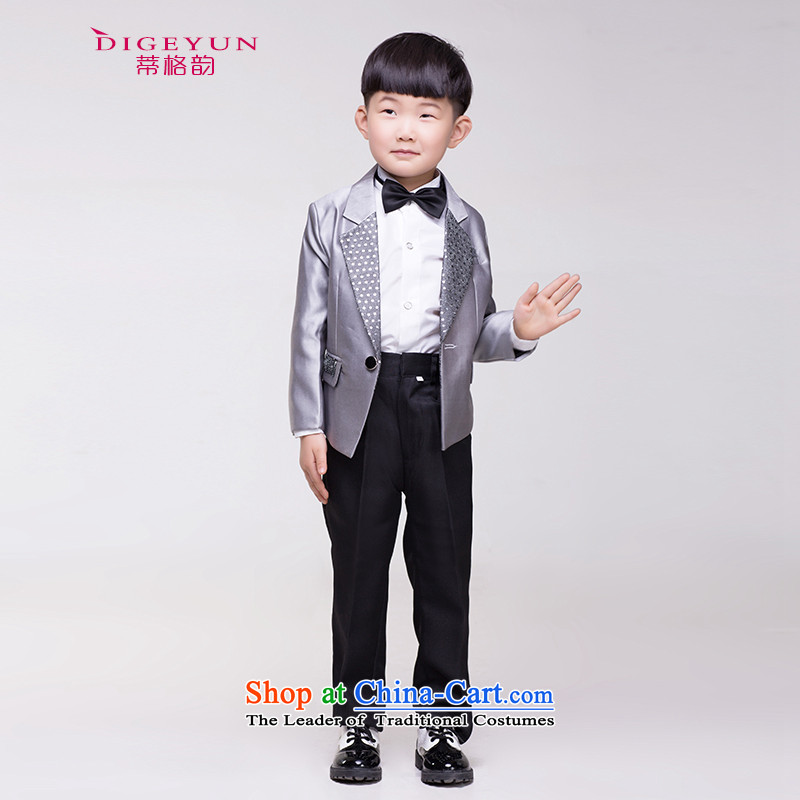 The following children dress school costumes and packaged Flower Girls moderator show services of 150, silver gray (DIGEYUN) , , , shopping on the Internet