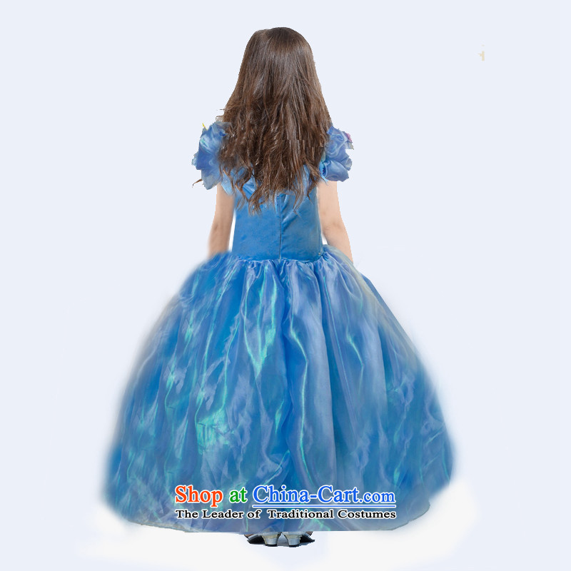 The same Cinderella anneyol dress princess skirt children evening dresses bon bon dresses girls show gathering inside skyblue dress 120-130, Anne optimization (anneyol) , , , shopping on the Internet