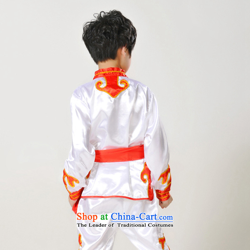 Children will exercise clothing boy martial arts performance services package service kung fu shirt TZ5108-0104 taijiquan white 140CM,POSCN,,, shopping on the Internet