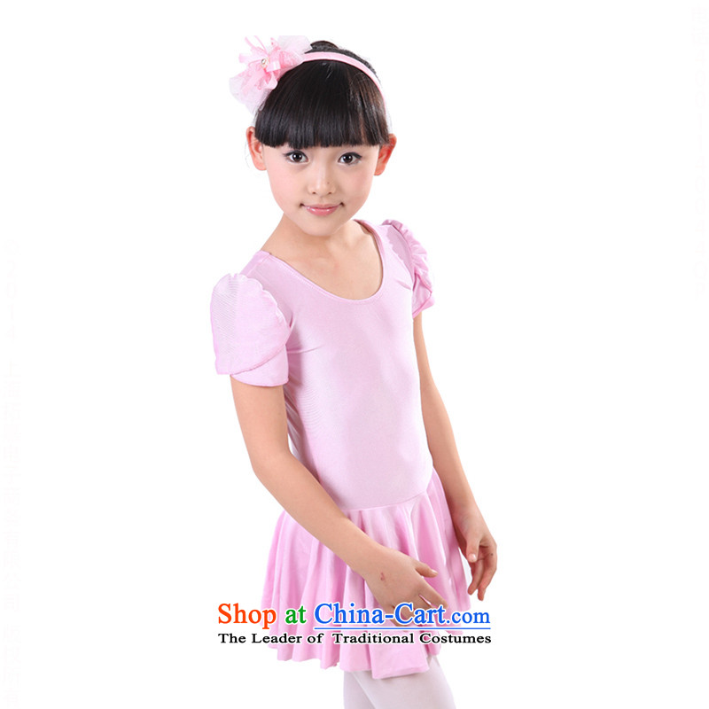Children Dance clothing exercise clothing girls Dance Dance service long-sleeved skirt?TZ5108-0111 ballet?pink _closed_ XL code of civil _recommendations 110-120 Height