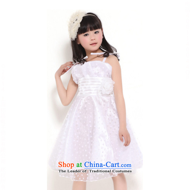 The age of the Child Princess skirts skirts dress wedding dress bon bon skirt girls costumes TZ5108-0105 white 130cm